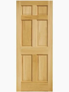 DOOR 6 PANEL SOLID PINE 28" X 82"