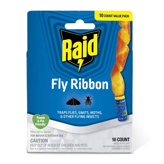 FLY RIBBON RAID 10/PK  FR10B CARDED (SPE31108) HANGING STICKY